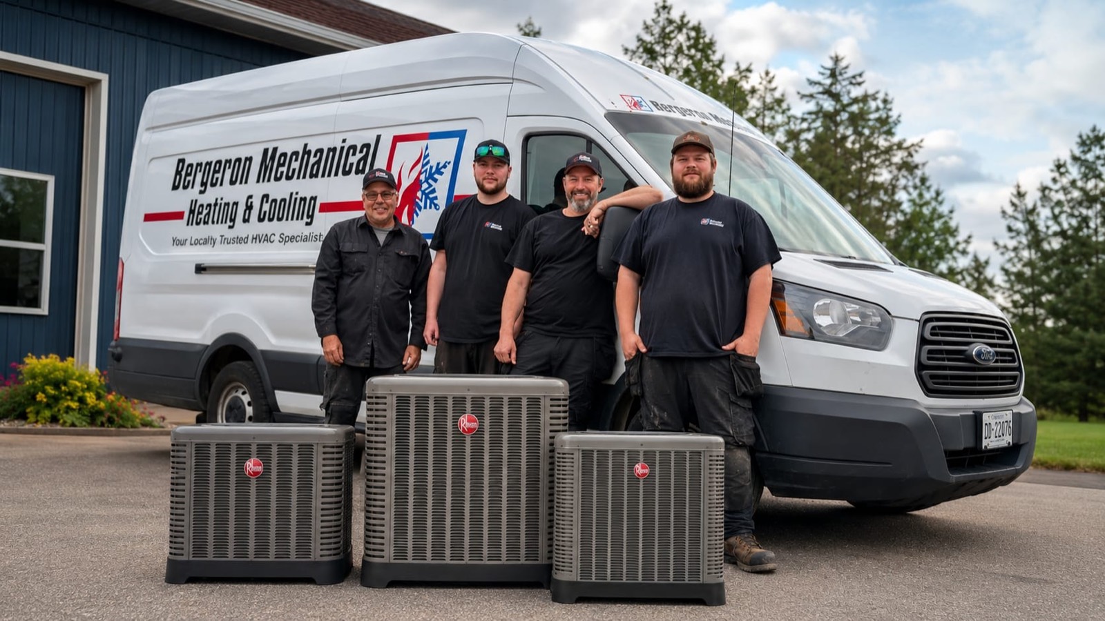 High-efficiency furnace retrofit replacing an older system